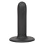 Boundless 4.75" Smooth Dildo With Suction Cup - solid curved shaft w/ a round tip for easy insertion & a harness-compatible suction cup base. Black 4