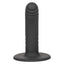 Boundless 4.75" Ridged Dong - solid curved shaft w/ a stimulating ridged texture + harness-compatible suction cup base. Black 4