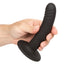 Boundless 6" Ridged Dong w/ Suction Cup - solid curved shaft w/ ridged texture for more stimulation & a harness-compatible suction cup. Black 2