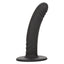 Boundless 6" Ridged Dong w/ Suction Cup - solid curved shaft w/ ridged texture for more stimulation & a harness-compatible suction cup. Black 3