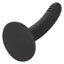 Boundless 6" Ridged Dong w/ Suction Cup - solid curved shaft w/ ridged texture for more stimulation & a harness-compatible suction cup. Black 7