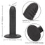 Boundless 6" Ridged Dong w/ Suction Cup - solid curved shaft w/ ridged texture for more stimulation & a harness-compatible suction cup. Black 9
