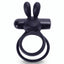 Screaming O Charged Ohare XL Vibrating Cockring for Couples - rechargeable cockring vibrator has clitoral rabbit ears & a large, textured double-ring design. Black 2