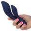 Chic lilac vibrator's G-spot & clitoral arms follow each other's shape for better body contact w/ your sweet spots. Hand