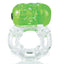Screaming O ColorPop Big O Vibrating Cockring - has 4 vibrating functions & a stretchy, wide, flat band. Neon Green