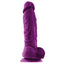 This ColourSoft 5" dildo is made from soft texture virtual real touch silicone to feel like a real erection, complete w/ phallic G-spot/P-spot head & veiny shaft. Purple.