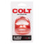 California Exotics Colt XL Snug Tugger - cock-&-ball ring has a dual ring design to fit snugly around your shaft & testicles. Red, package