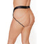 Coquette Backless Chain Bondage Panty - Curvy has a comfy extra-wide elastic waistband & rose gold chains draped in the backless rear + O-ring to attach BDSM accessories. (2)