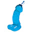 This fun phallic drink bottle has a realistic shape with a bulbous head, veiny shaft & testicles you can fill with any liquid. Blue.