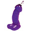 This fun phallic drink bottle has a realistic shape with a bulbous head, veiny shaft & testicles you can fill with any liquid. Purple.