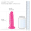 Dillio 6" Chub Thick Dildo has a ridged phallic head & a thick, veiny shaft + a harness-compatible suction cup base for hands-free fun, solo or partnered. Dimension.