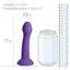Dillio - 6" Please-Her has a bulbous G-spot head for targeted sweet spot stimulation & a harness-compatible suction cup base for hands-free fun solo or partnered. Purple-suction base. Dimension. 