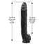 This huge dildo is moulded directly from the enormous penis of legendary pornstar Dick Rambone, with a thick veiny shaft & suction cup base for versatile play. Black - dimension.