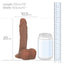 Emperor Ballsy 6" Dong - flexible dildo is made from Pure Skin material, with a realistic sculpted phallic head, veiny shaft & lifelike moveable testicles, suction cup base. Dimension. 