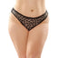 Fantasy Lingerie Daisy Crotchless Criss-Cross Floral Panties have a floral motif on sheer mesh & criss-cross detail in the bikini-cut rear. Black.