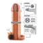  Fantasy X-Tensions - Vibrating Real Feel 2" Extension gives you 2 extra inches of length, 33% more girth & also has a textured clitoral stimulator & bullet vibrator for more satisfaction. Features.