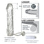 Fantasy X-Tensions Vibrating Super Sleeve adds 1" of solid length in a phallic head & boosts girth w/ raised veins. Waterproof vibrating bullet included for more fun. Features.