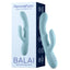 FemmeFunn Balai Clitoral Swaying Motion Rabbit Vibrator has 12 modes of G-spot vibration, 3 clitoral swinging modes to externally stimulate you & a ridged shaft to hold it in place, hands-free. Light blue-package.