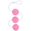 First Time - Triple Love Balls, weighted trio of kegel balls have silky-smooth PU coating, retrieval loop. Pink