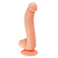 Seducer - 6.8" G Dong - smooth textured Silicone dong with a bulbous ridged head and testicles add realism. Suction cup base. Flesh (2)