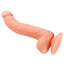 Seducer - 6.8" G Dong - smooth textured Silicone dong with a bulbous ridged head and testicles add realism. Suction cup base. Flesh (3)