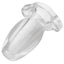 Master Series - Gape Glory Clear Hollow Anal Plug - transparent hollow butt plug leaves your lover's anus gaping & lets you see into their depths, perfect for enemas & other insertable objects. (3)