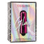 Glam Fierce Power Bullet - straight vibrator comes packed with 10 modes of strong vibration at a whisper-quiet volume, all in a sleek & shiny metallic finish. Pink, box