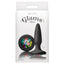 Glams Gem Butt Plug - Mini is made of silky-smooth silicone that is body-safe and a cinch to clean after your naughty fun is over. It's the perfect plug for making yourself or a partner feel that extra little bit glamorous in the bedroom or fetish event. Black-package.