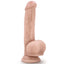 A LoverBoy Mr Jackhammer realistic dildo features a phallic sculpted ridged head and testicles. 