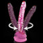 Icicles No. 86 Realistic Glass Dildo With Suction Cup is safe for vaginal or anal play & has a ridged phallic head, veiny shaft + removable suction cup for internal stimulation at any angle. Flexible base.