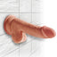 King Cock Plus 6.5" Triple Density Cock With Balls has a stiff inner core, a soft skin-like outer & a suction cup beneath its phallic head, veiny shaft & testicles. Suction cup.