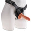 King Cock Plus 6.5" Triple Density Cock With Balls has a stiff inner core, a soft skin-like outer & a suction cup beneath its phallic head, veiny shaft & testicles. Harness-compatible.