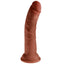 King Cock Plus 8" Triple Density Cock has a dual-density stiff core + a soft skin-like outer & a redesigned extra-sturdy suction cup. 