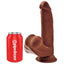King Cock Plus 8" Triple Density Cock With Swinging Balls has a stiff core, soft skin-like outer & stretchy ballsack w/ firm testicles inside that swing & slap realistically w/ every thrust. Dimension.