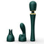 ZALO - Kyro Wand Massager - cordless wand vibrator has 11 vibration modes and 2 attachment heads. Green (2)