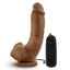 Go for 12 rounds w/ this dildo, complete w/ a wired remote control for the multispeed vibrations & realistic phallic design w/ a ridged head & thick veiny shaft.