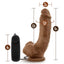 Go for 12 rounds w/ this dildo, complete w/ a wired remote control for the multispeed vibrations & realistic phallic design w/ a ridged head & thick veiny shaft. Dimension.