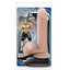 Loverboy The Goalie Realistic Vibrating 8" Dildo With Remote has a ridged phallic head & veiny shaft + a multispeed vibrating power pack for even more stimulation. Package.