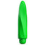 Luminous Myra 10-Speed Ultra-Soft Silicone Bullet Vibrator has a tapered tip & flattened sides for pinpoint or broad stimulation w/ 10 quiet vibration modes to enjoy. Green.