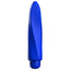 Luminous Myra 10-Speed Ultra-Soft Silicone Bullet Vibrator has a tapered tip & flattened sides for pinpoint or broad stimulation w/ 10 quiet vibration modes to enjoy. Blue.