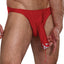 Male Power Trouser Snake Novelty Underwear has a dangling snake pocket with an open mouth, hanging forked tongue & googly eyes to house your package. Red.