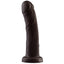 This phallic dong sports a thick veiny shaft + ridged head for realistic stimulation & a harness-compatible suction cup base for versatile solo or couples play. Black.
