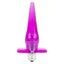 MIini Vibro Tease Anal Plug w/ Removable Bullet Vibrator - tapered shape with wide stopper base. Fuchsia