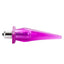 MIini Vibro Tease Anal Plug w/ Removable Bullet Vibrator - tapered shape with wide stopper base. Fuchsia 2