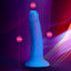 Neo Elite 6" Silicone Dual Density Cock Dildo feels just like a real erection thanks to its dual-density soft outer & firm core w/ a suction cup for hands-free play. Dimensions.