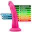 Neo Elite 7.5" Silicone Dual Density Cock Dildo has a natural-feeling dual-density design w/ a soft outer layer & firm inner core + a ridged phallic head & veiny shaft. Pink-features.