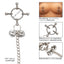 Nipple Grips 4-Point Nipple Press With Bells - non-piercing metal nipple clamps have a screw-down 4-point press w/ dangling bells. 4