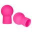 Nipple Play Silicone Advanced Nipple Suckers feature a rounded bulb that's easy to squeeze for vacuum-like suction & stimulation. Pink.