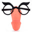 Novelty Pecker Glasses have bushy eyebrows & a hollow penis to fit comfortably over your nose, perfect for a gag gift or funny adult costume.