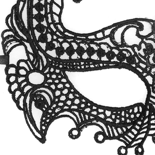Ouch! Empress Black Lace Eye Mask LaserCut Masquerade Mask Sexyland